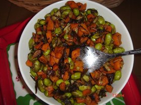 橄榄菜炒青豆胡萝卜