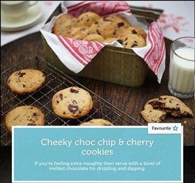 巧克力樱桃黄油曲奇饼干cheeky choc chip