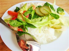 豆腐沙拉盖饭