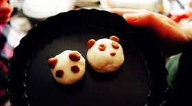 玫瑰花生馅儿的熊猫汤圆