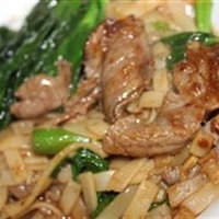 芥蓝牛肉炒河粉的做法