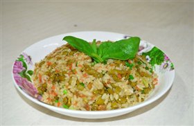 酸豆角油渣炒饭