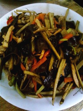 猪肉杂炒五丝