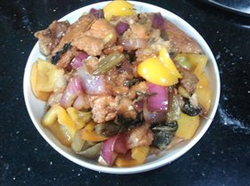 秘汁焖三文鱼腩
