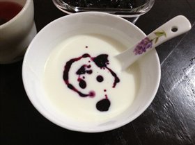 保温杯自制酸奶(蓝莓果酱)