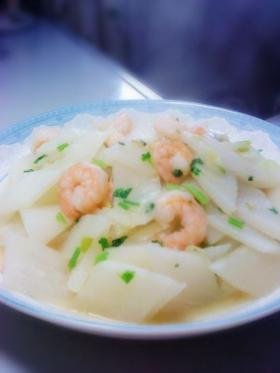 白萝卜烩虾仁