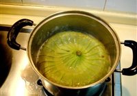 荷叶桂圆莲子桂花粥的做法 步骤6