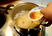 荷叶桂圆莲子桂花粥的做法 步骤5