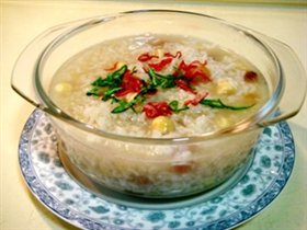 荷叶桂圆莲子桂花粥