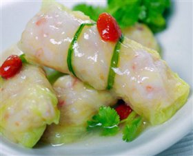 白玉鲜虾卷