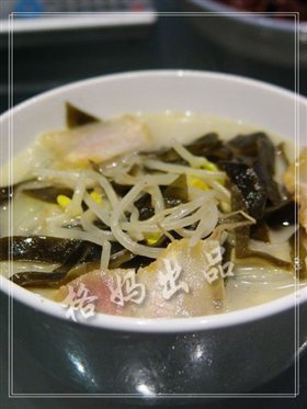 咸肉海带豆芽汤