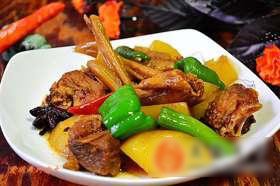 青椒土豆烧飞鸭