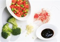 兰花蚝汁素肉片的做法 步骤2