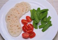 莲藕兰豆炒鸭片的做法 步骤2