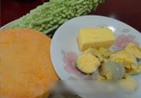 黄油南瓜焗苦瓜的做法 步骤1