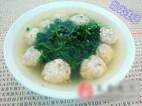 豆腐丸子豆苗汤