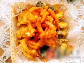 炸虾炸蔬菜
