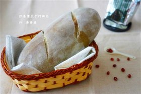 抹茶蜜豆乡村面包