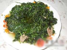 肉片炒菊花头