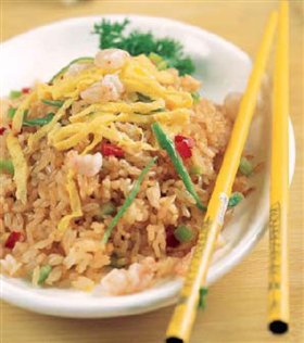 蛋丝虾酱饭