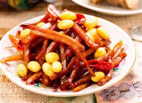 黄豆炒咸菜