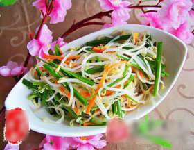 韭菜炒银芽