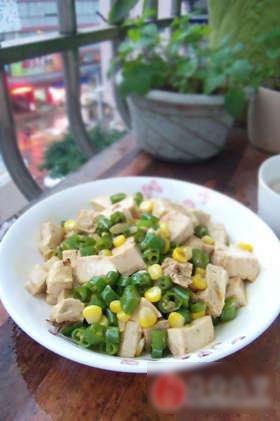 辣椒玉米烧豆腐