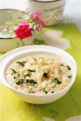 蘑菇菜丝燕麦粥