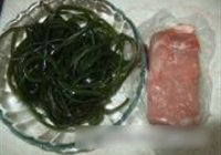 海带炒肉丝的做法 步骤1