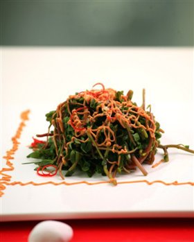 蒜蓉麻酱马齿菜