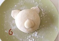 小猪豆沙包的做法 步骤5