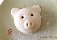 小猪豆沙包的做法 步骤7