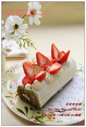 抹茶海绵蛋糕卷