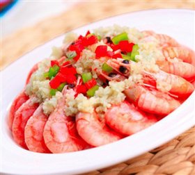 蒜茸蒸北极虾