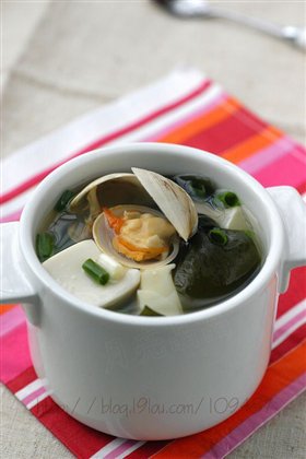 海带豆腐蛤蜊汤