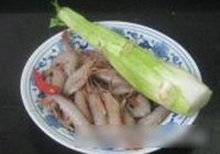 剥杆菜炒毛虾的做法 步骤1