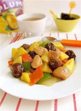 菠萝话梅鸡块