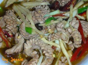 酸辣腰花