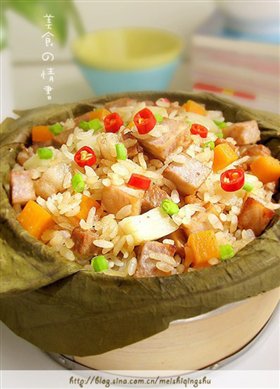 荷叶芋头饭