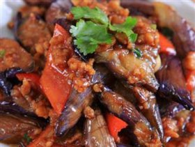 酱爆肉末茄子