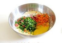 青菜玉米面小饼 红薯粥的做法 步骤3