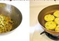青菜玉米面小饼 红薯粥的做法 步骤4