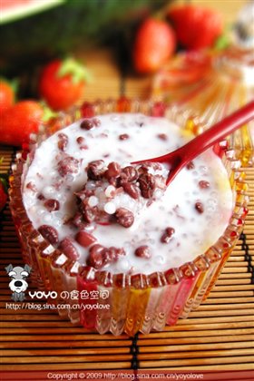 蜜红豆西米露