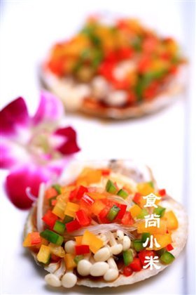 金针菇彩椒扇贝