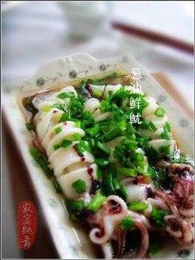 葱油鲜鱿