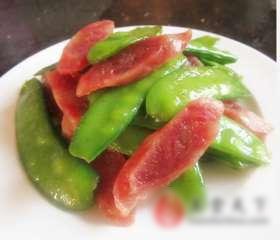 荷兰豆炒腊肠