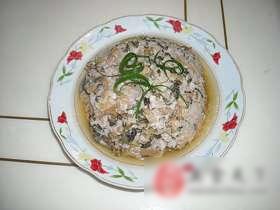 菜干蒸肉饼