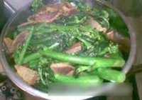 腊肉炒芥蓝的做法 步骤5