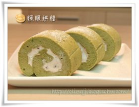 抹茶红豆蛋糕卷