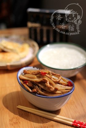 芥菜皮炒肉丝